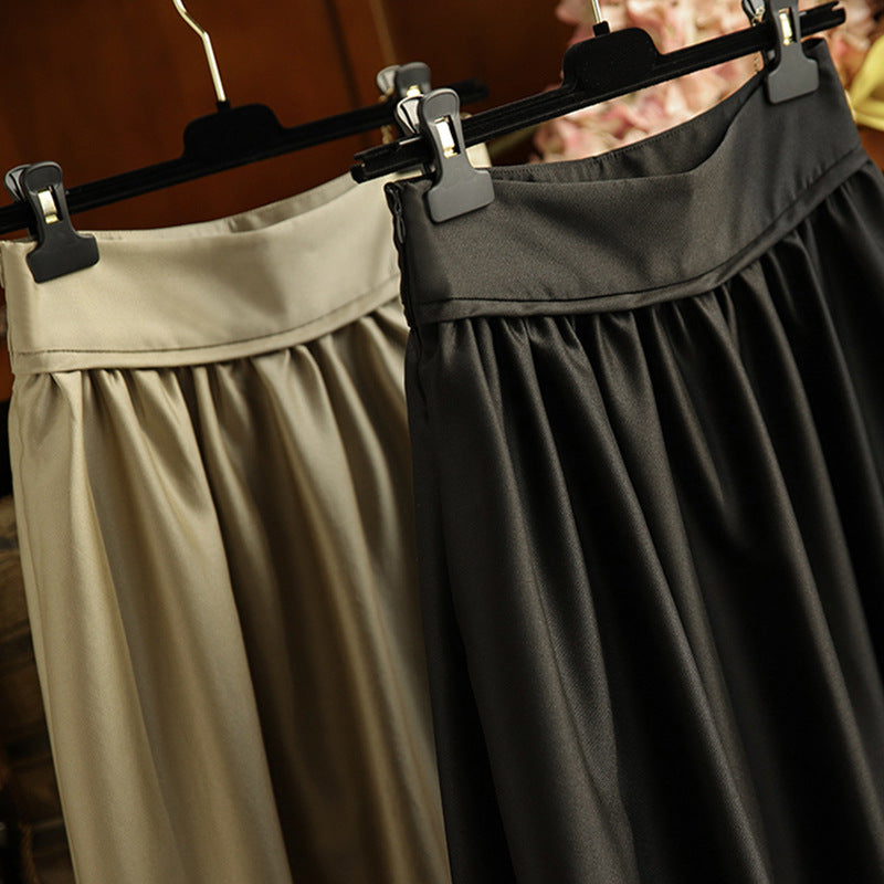 Ladies Elegant Maxi Skirt made of Flowing Fabric Mune Fashion