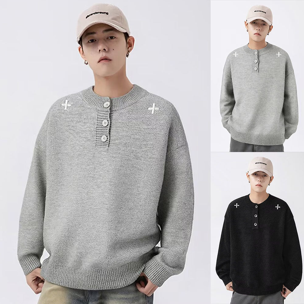 Men's Trendy Sweater with Button Details Mune Fashion