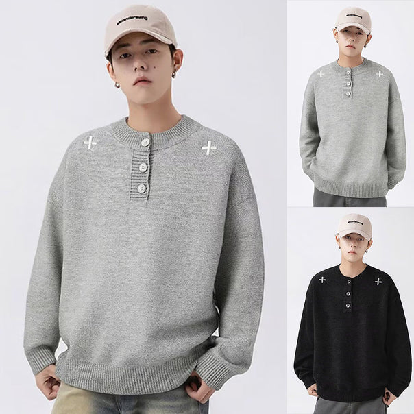 Men's Trendy Sweater with Button Details Mune Fashion