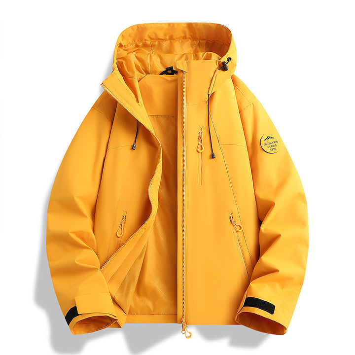 Women Lightweight Waterproof Hooded Jacket with Teddy Charm and Concealed Zipper Pockets Mune Fashion