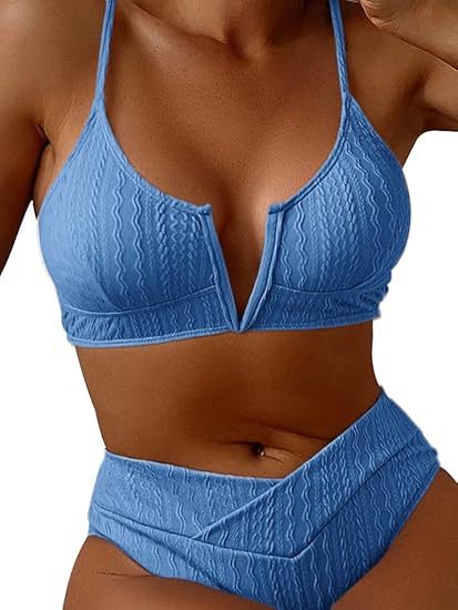 Women's High-Quality Bikini Set with V-Neck Mune Fashion