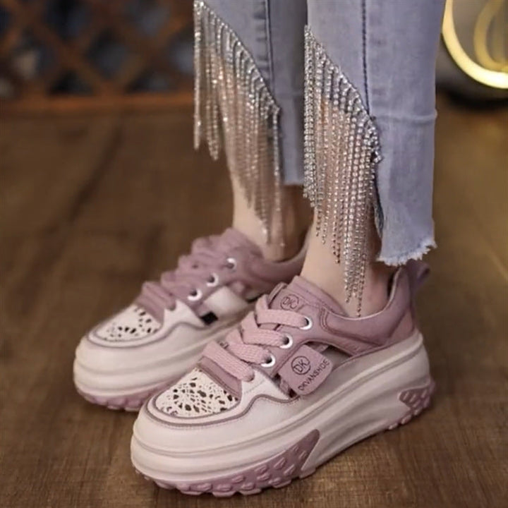 Women's Chunky Sneakers with airy mesh surface and durable sole Mune Fashion