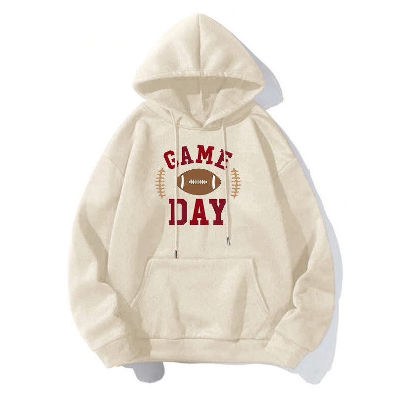 Ladies Sporty Hoodie with Football Motif Mune Fashion