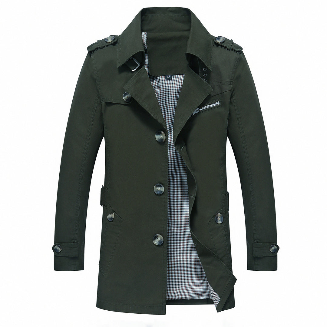 Men's Elegant Field Trench with tailored fit, shoulder flaps and adjustable cuffs Mune Fashion