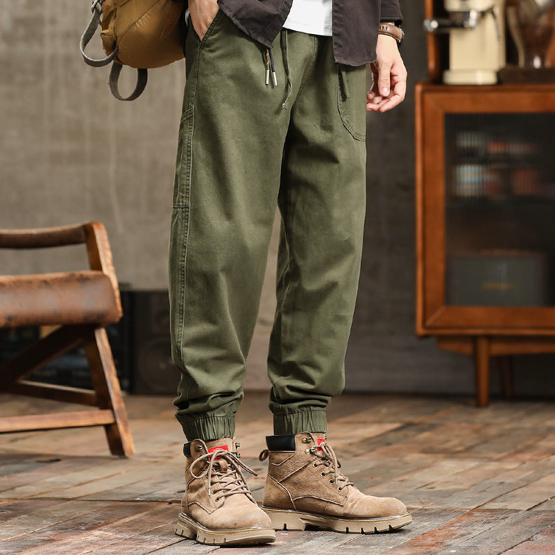Men's Cargo Jogger Pants with Elastic Waistband and Cuffs Mune Fashion