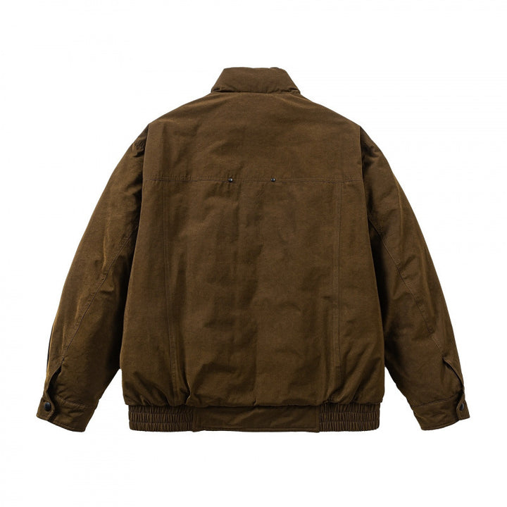 Men's Oversized Bomber Jacket made of Suede Look with High Standing Collar and Elastic Hem Mune Fashion