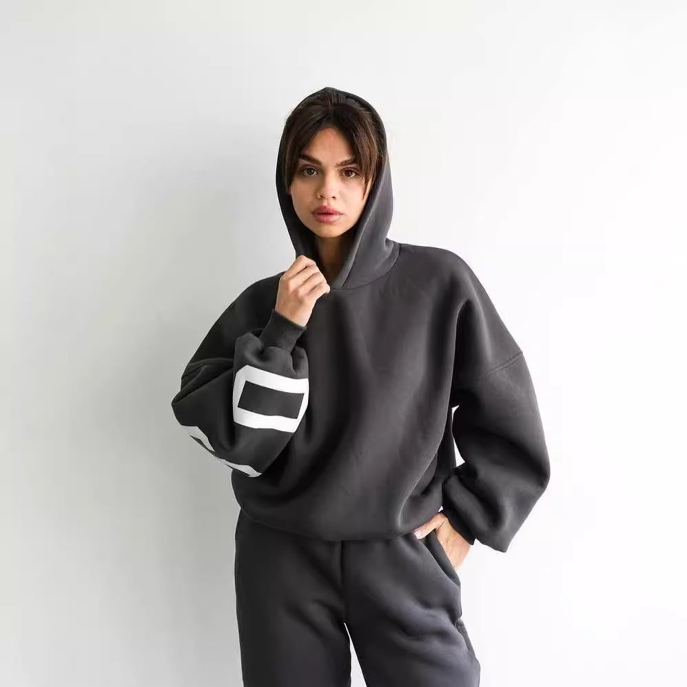 Women's Oversized Hoodie with large block print Mune Fashion