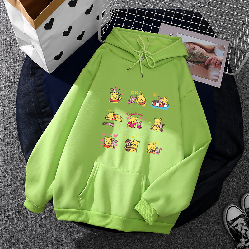 Women's hoodie with multiple comic emote print, oversized cut and soft lining Mune Fashion