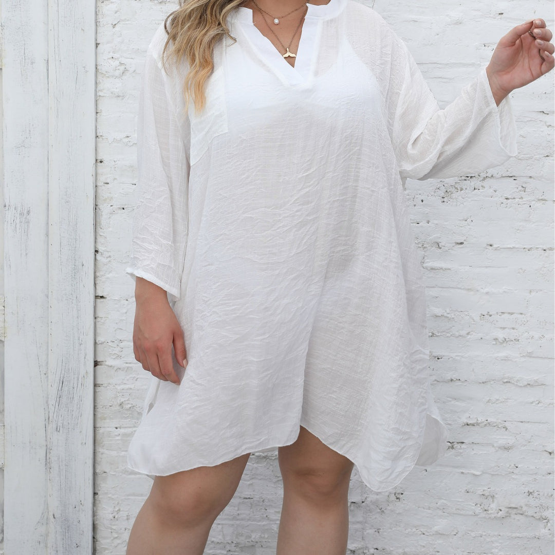 Ladies casual beach dress with side slit Mune Fashion