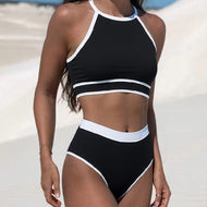 Women's sporty bikini set with high-cut bottom and racerback top Mune Fashion