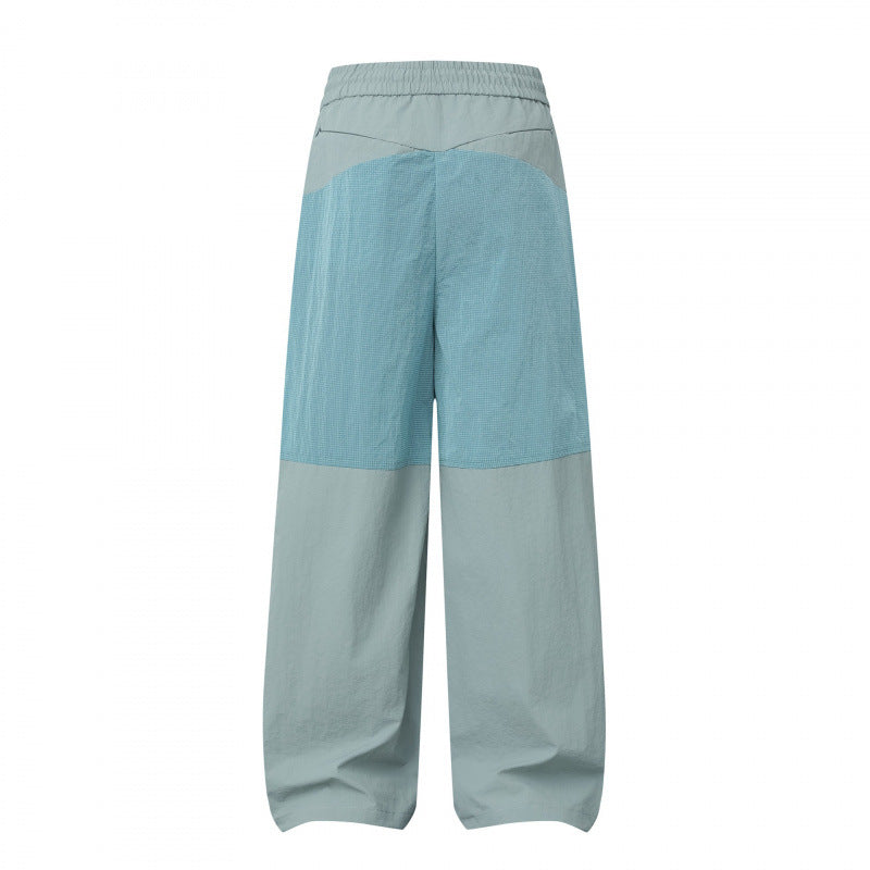 Women Wide Cargo-Style Pants with Elastic Waistband, Drawstring and Side Inset Details Mune Fashion