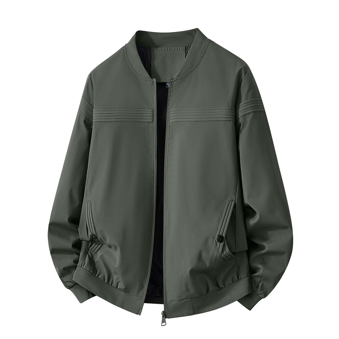 Men's Fashionable Bomber Jacket with Practical Zipper Mune Fashion