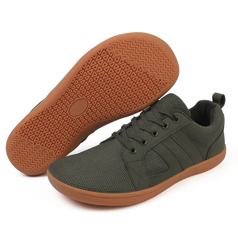 Unisex breathable knitted leisure sneakers with padded heel collar and flexible EVA sole Mune Fashion