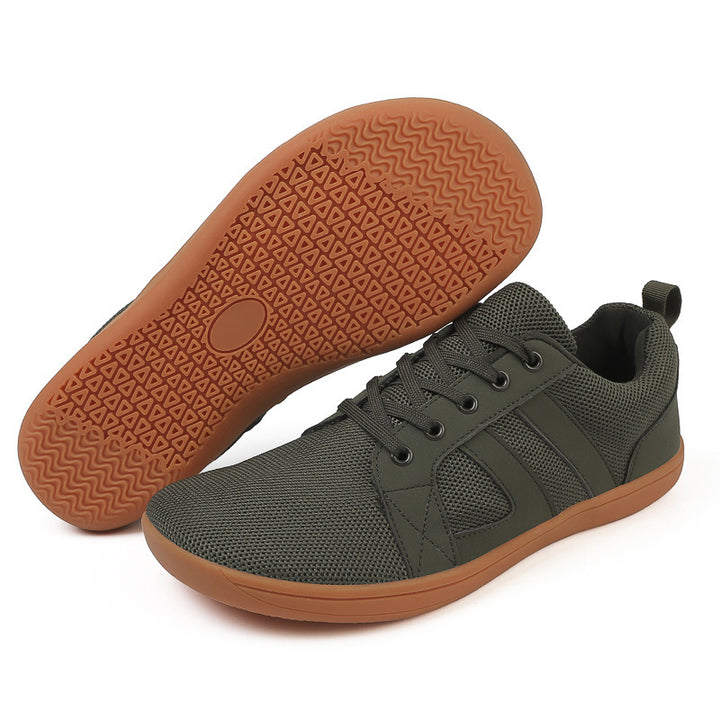 Unisex breathable knitted leisure sneakers with padded heel collar and flexible EVA sole Mune Fashion
