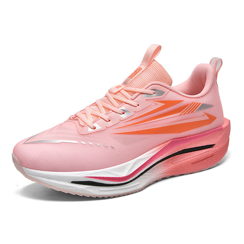Men's lightweight cushioned road running sneakers with high EVA platform sole and breathable knitted upper Mune Fashion