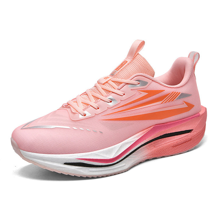 Men's lightweight cushioned road running sneakers with high EVA platform sole and breathable knitted upper Mune Fashion