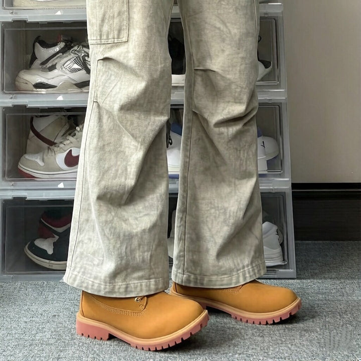 Men's Functional Cargo Pants with Wide Legs Mune Fashion