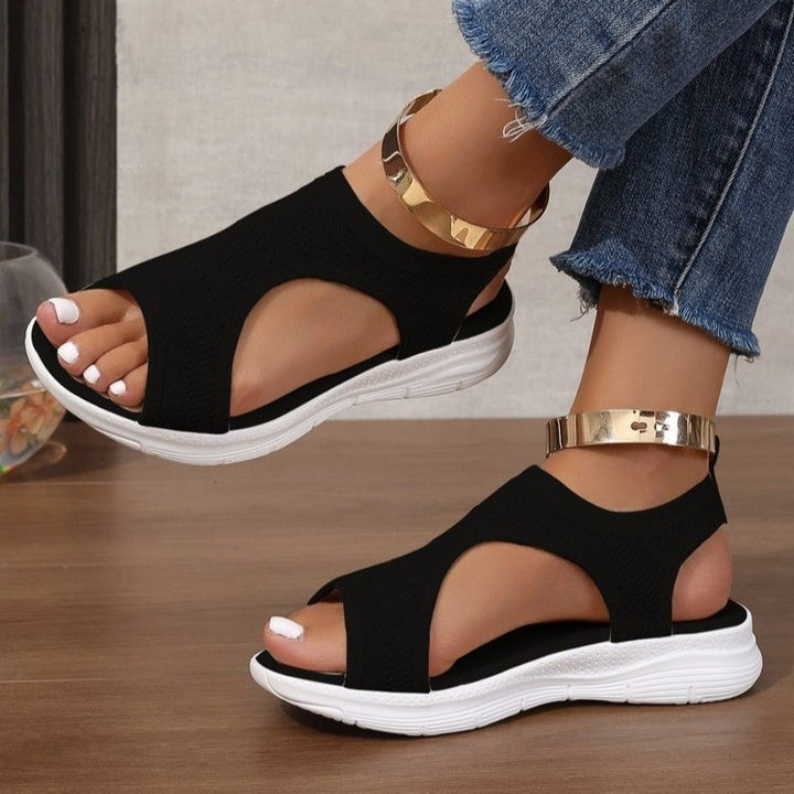 Damen Sportliche Strick-Sandalen mit atmungsaktivem Obermaterial und dämpfender Laufsohle Mune Fashion