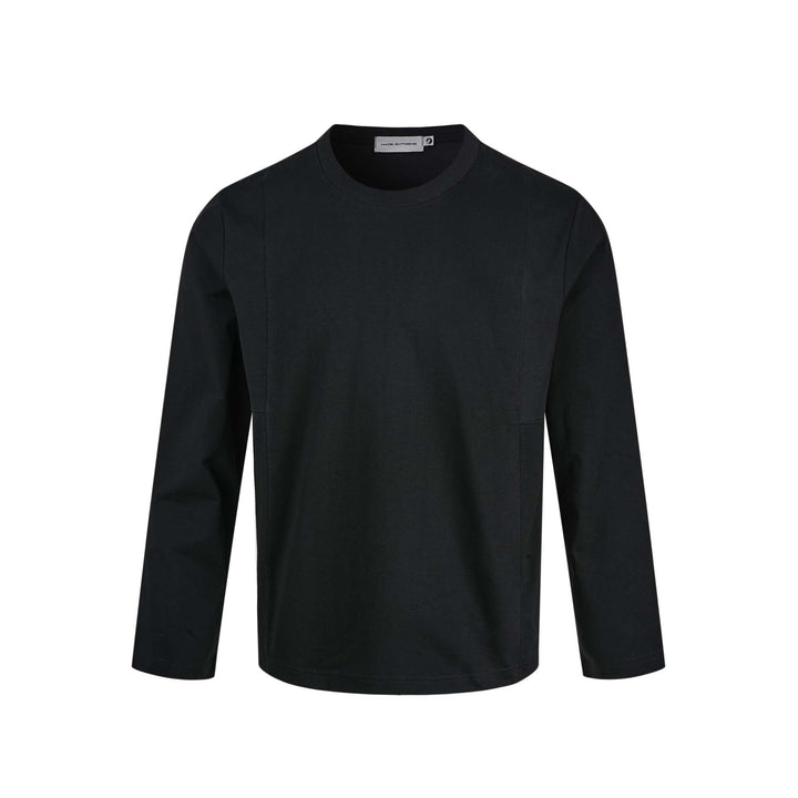 Unisex Technical Long Sleeve Shirt with Round Neck and Seamed Panel Detail Mune Fashion
