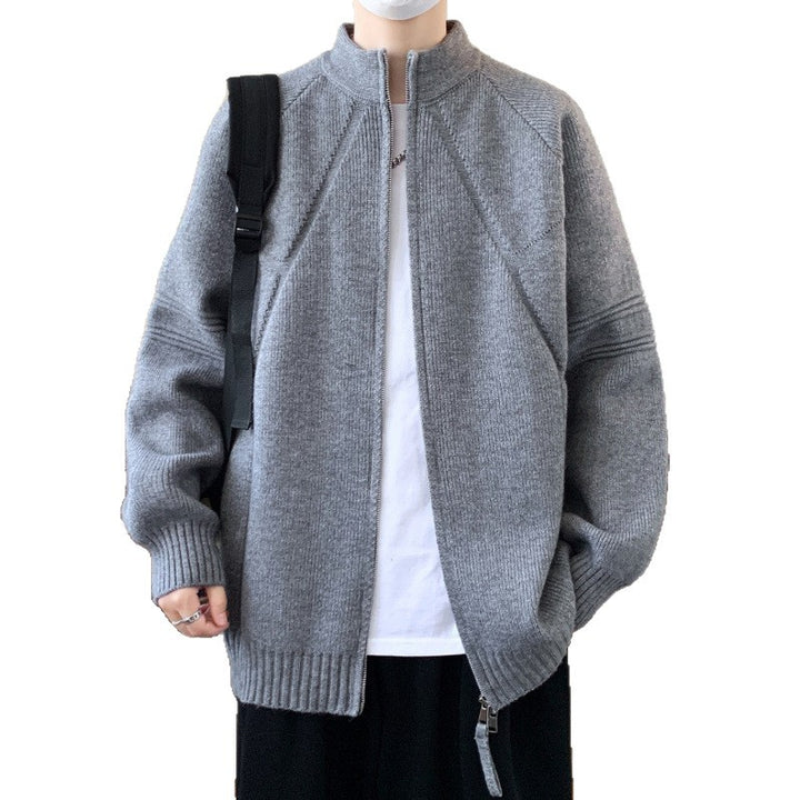 Men's Stylish Cardigan with High Collar Mune Fashion