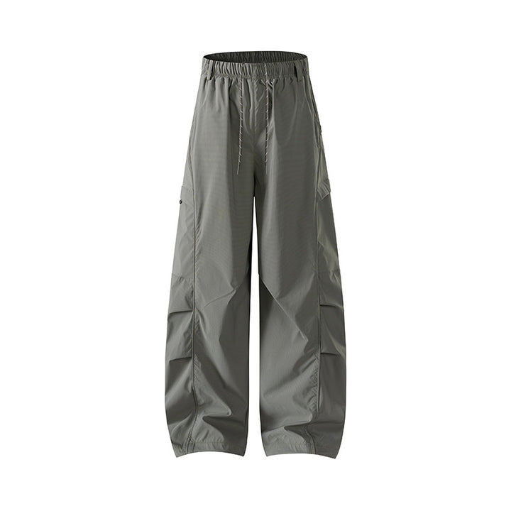 Men's Tech Cargo Pants made of wind and water-repellent nylon with elastic waistband & multifunctional pockets Mune Fashion