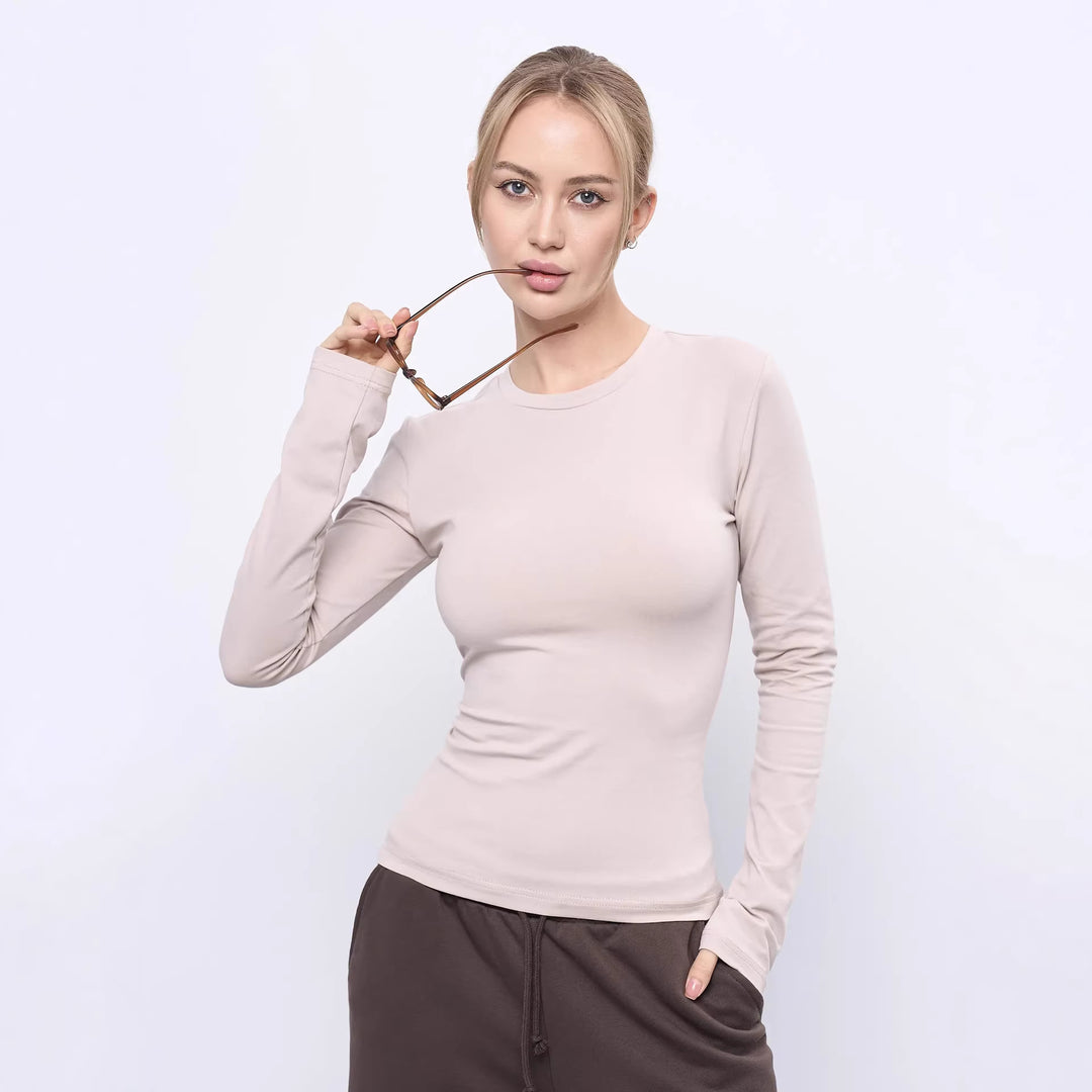Women's Fitted Long Sleeve Shirt Mune Fashion