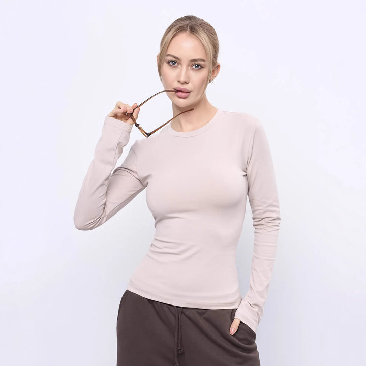 Women's Fitted Long Sleeve Shirt Mune Fashion