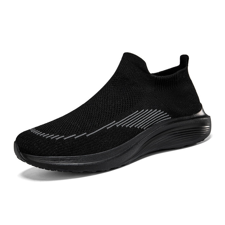 Men's sock-like knitted sneakers with seamless upper and shock-absorbing sole Mune Fashion