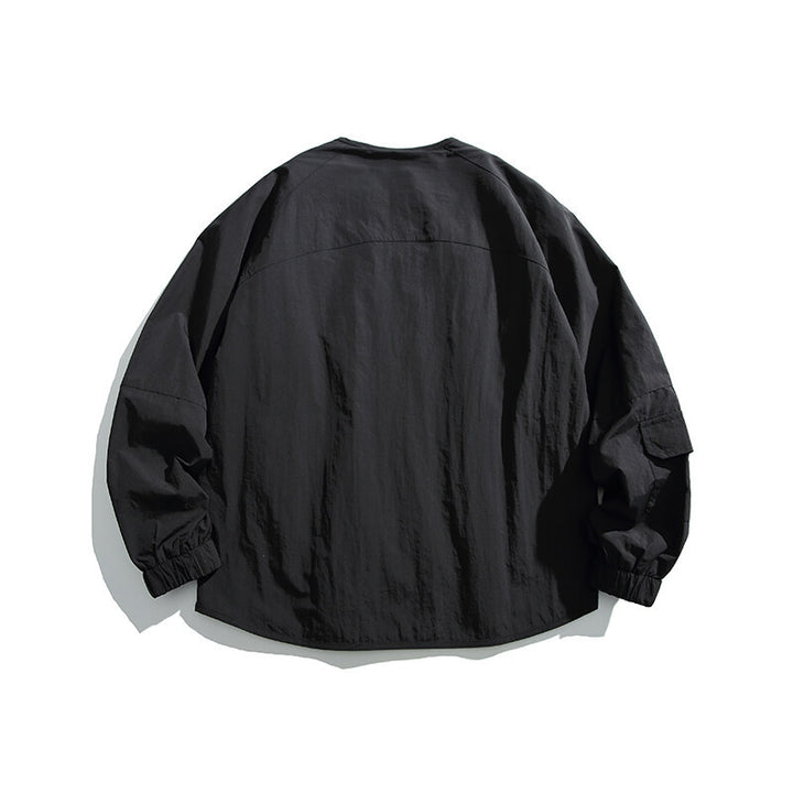 Unisex Light Oversize Over-shirt Jacket made of technical Nylon mix with V-neck and zippered pockets Mune Fashion