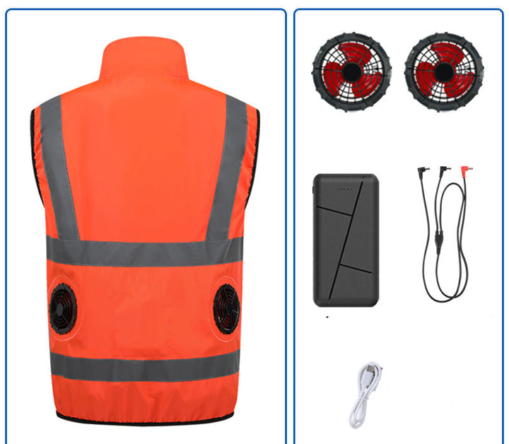 Unisex nan twelve-volt replacement fan double set with Y connection cable for cooling jacket Mune Fashion