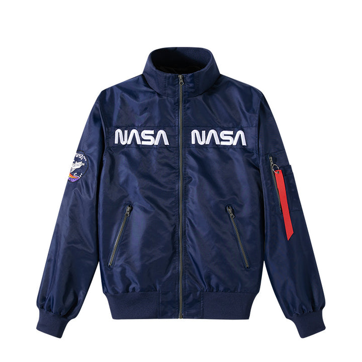 Men's  NASA embroidered chest-panel technical flight jacket Mune Fashion