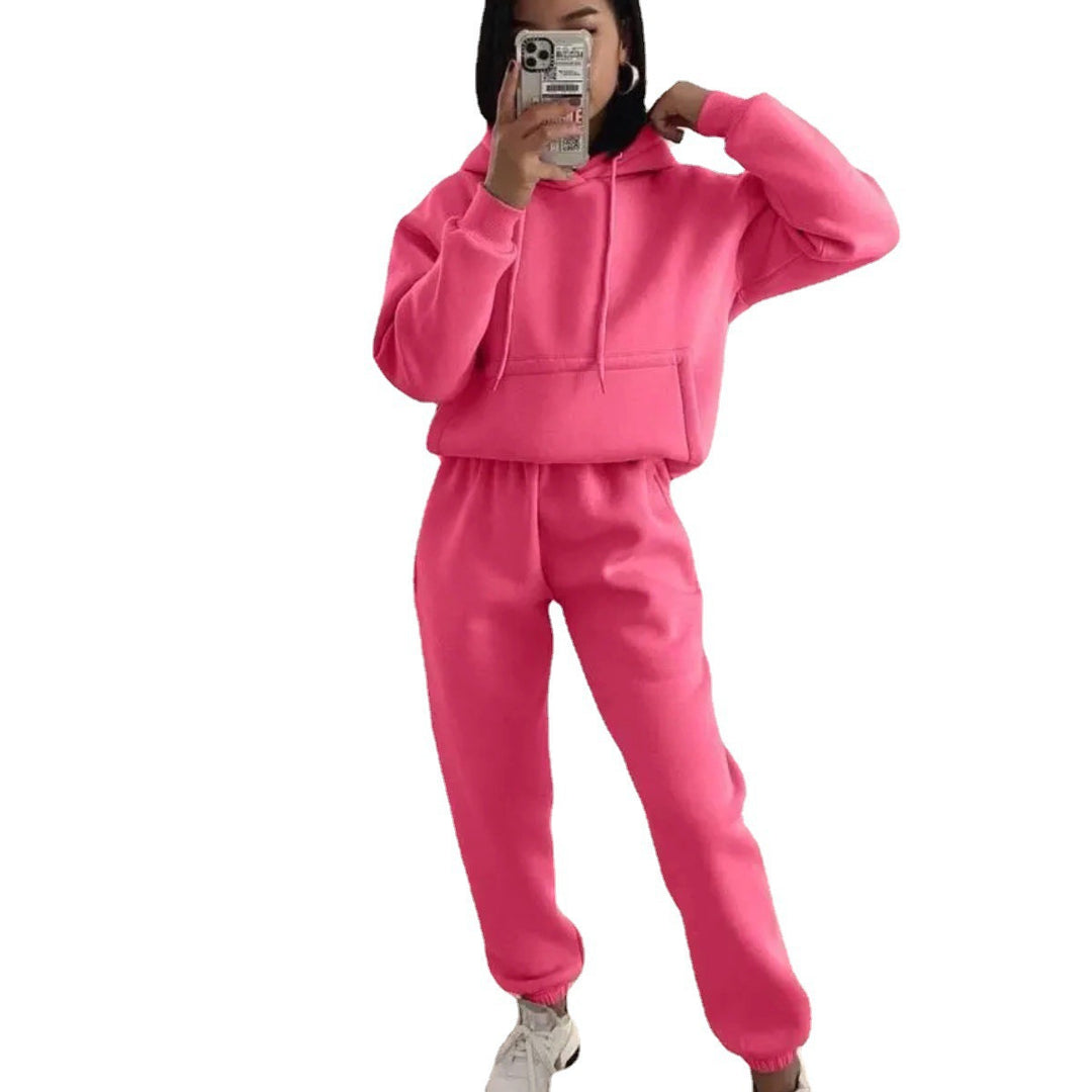 Women's cozy oversized hoodie and high-waist jogging pants set Mune Fashion