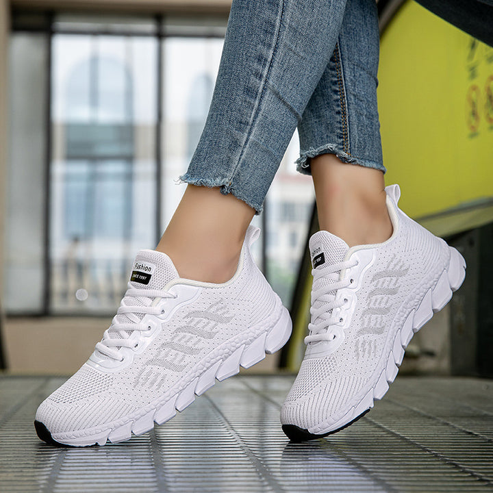 Women's seamless knitted running shoes with viscoelastic comfort insole and segmented flex outsole Mune Fashion