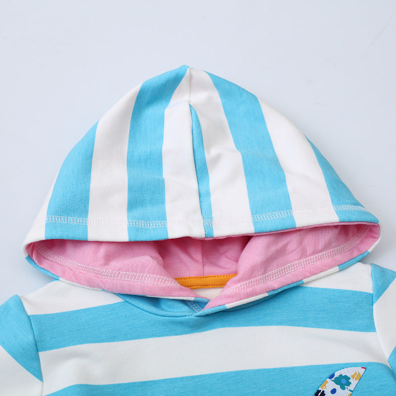 Girls hoodie dress with colorful dolphin motif Mune Fashion