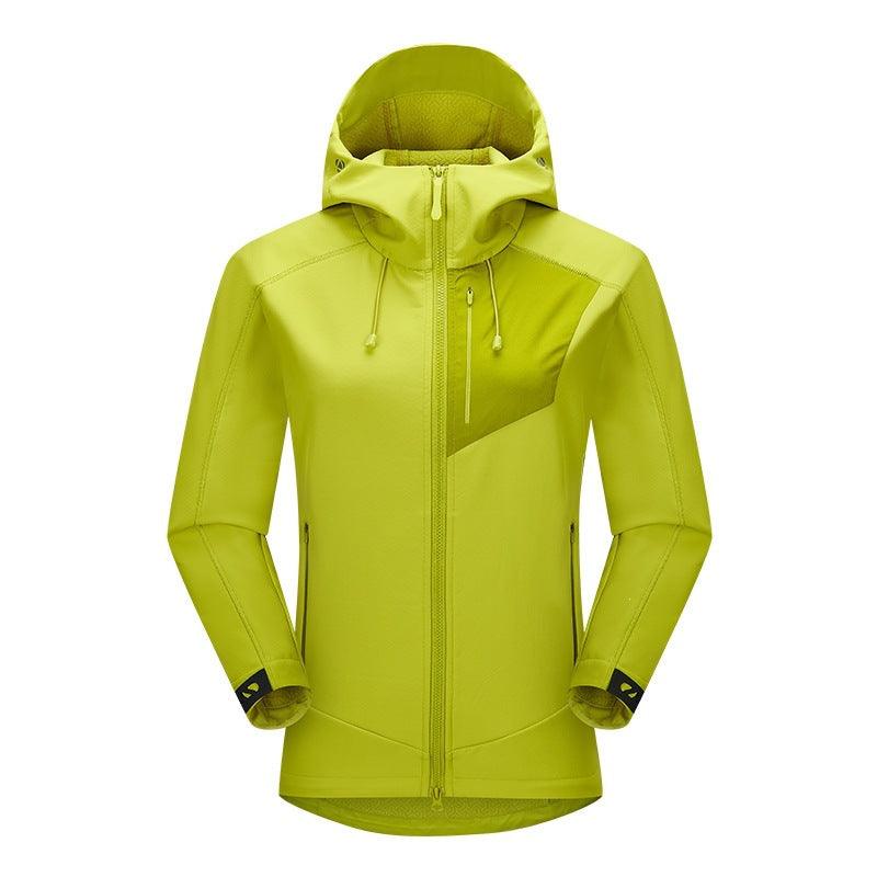Men's Softshell Trekking Jacket with Hood breathable windproof stretch Mune Fashion