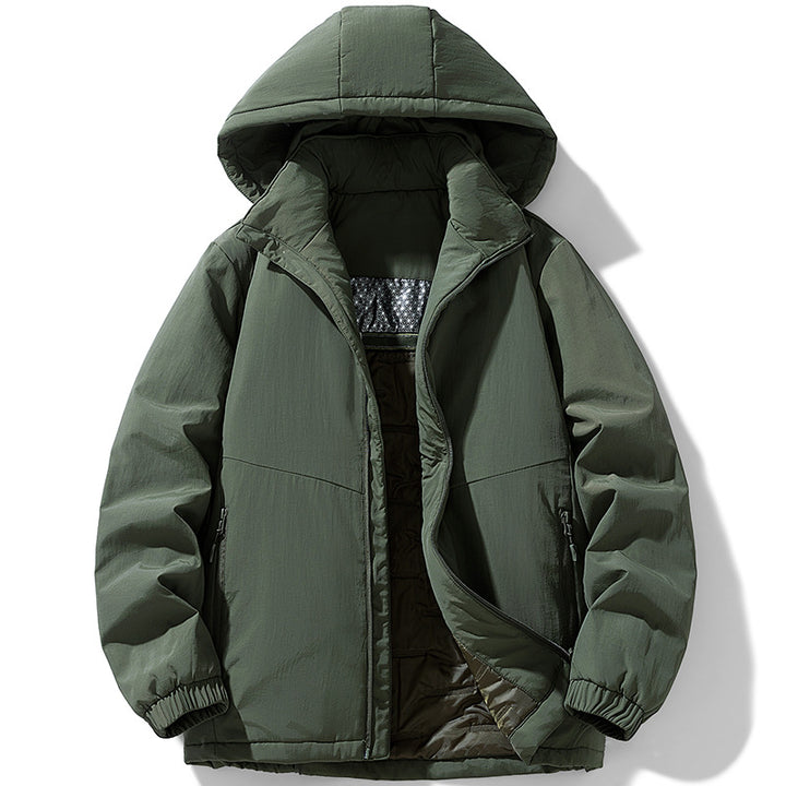 Men's Padded Thermal Winter Jacket with Hood, Water-Repellent Outer Shell and Zipper Pockets Mune Fashion