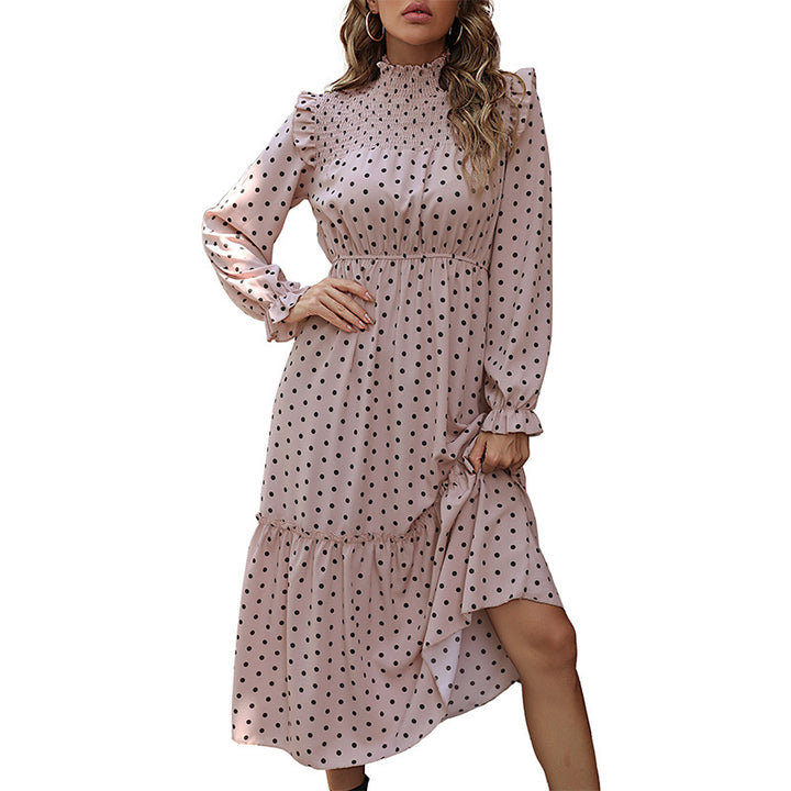Women Elegant Long Sleeve Dress with Ruffle Details Mune Fashion