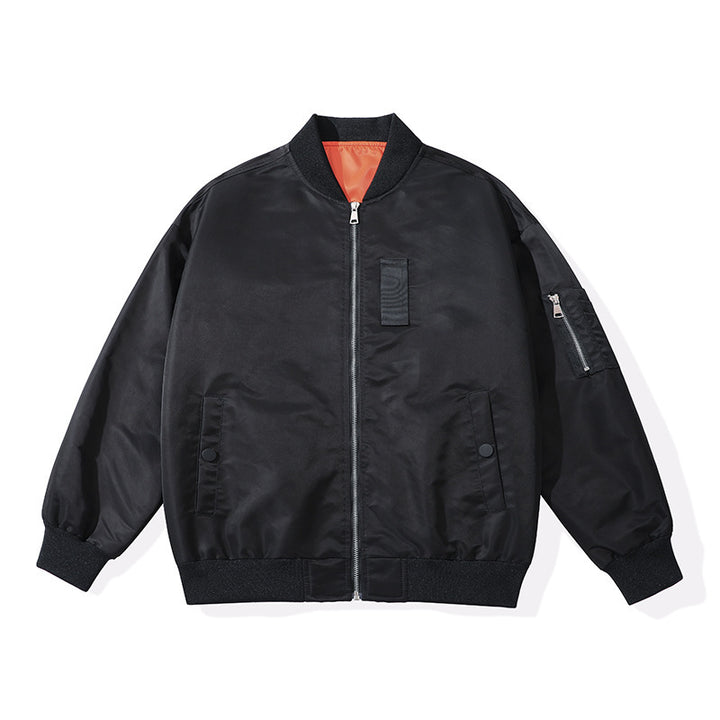Men's Lightweight Flight Bomber Jacket with Water-Repellent Shell and Contrast Lining Mune Fashion