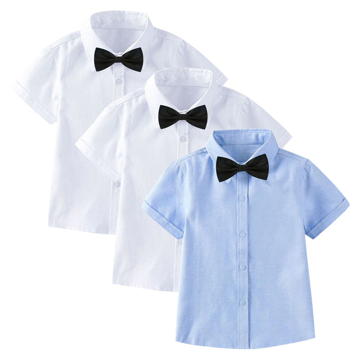Boys Short Sleeve Shirt with Tie Mune Fashion