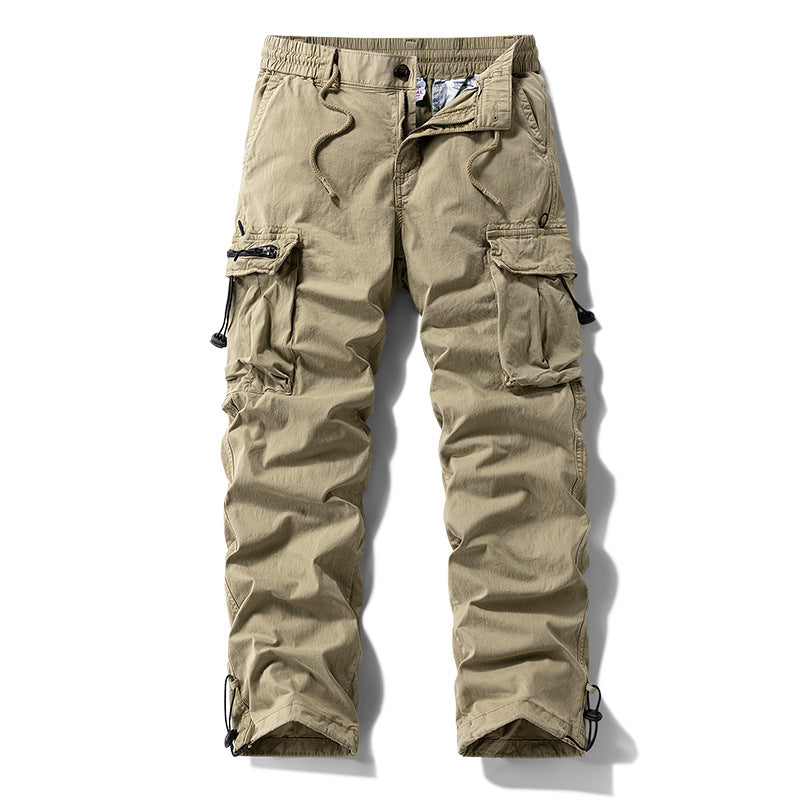 Men's Robust Cargo Pants in Tactical Utility Style with Elastic Waistband and Multi-Pockets Mune Fashion