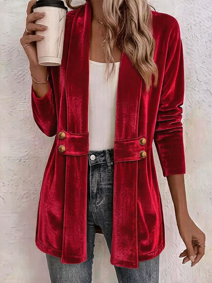 Women Elegant Velvet Blazer Mune Fashion