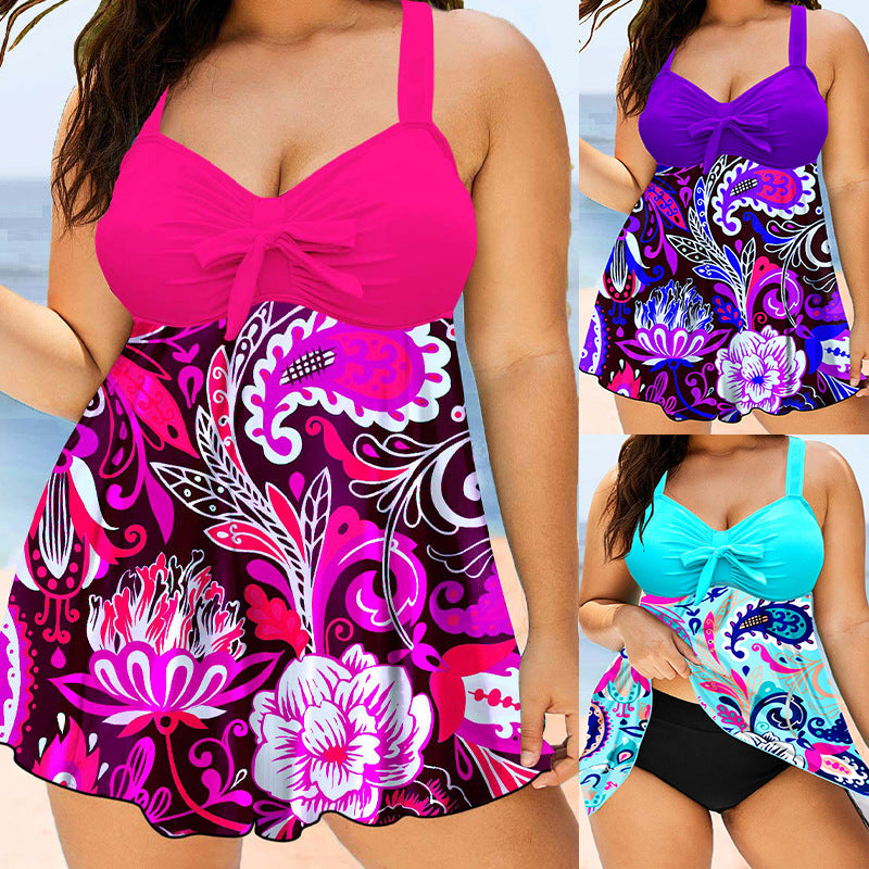 Women's Swim Outfit with Floral Wrap Design Mune Fashion