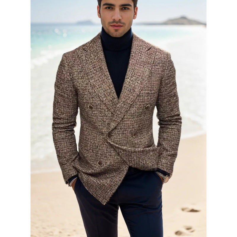 Men's Elegant Double-Breasted Blazer Mune