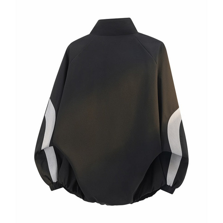 Women's Oversize Leisure Track Jacket with Mesh Inserts and Full Zip Mune Fashion