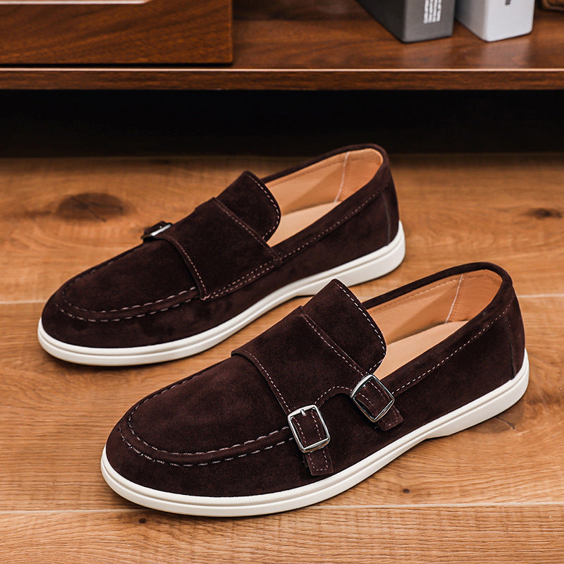 Men's moccasins with fashionable buckles Mune Fashion