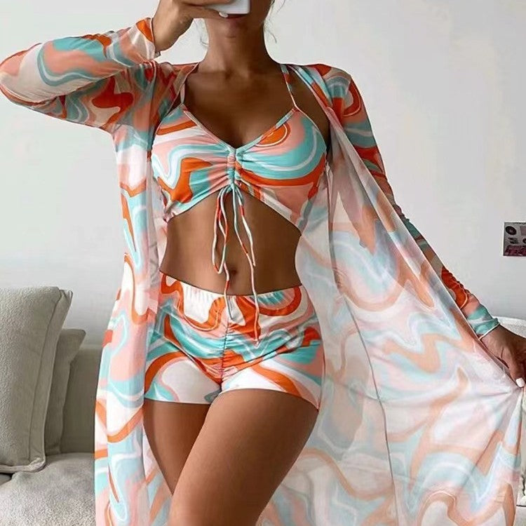 Women's tankini set with fashionable overshirt Mune Fashion