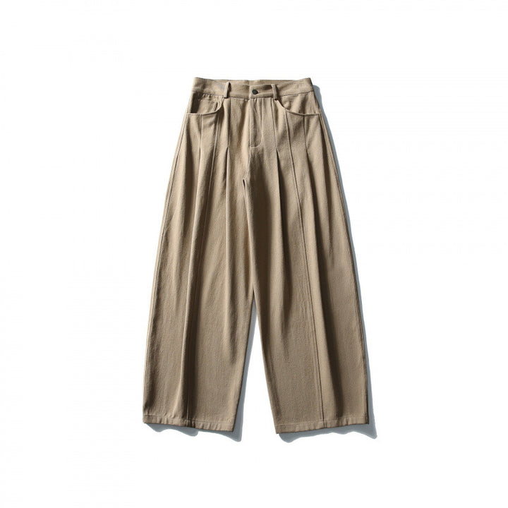 Women wide high-waisted culottes with pleats and side pockets Mune Fashion