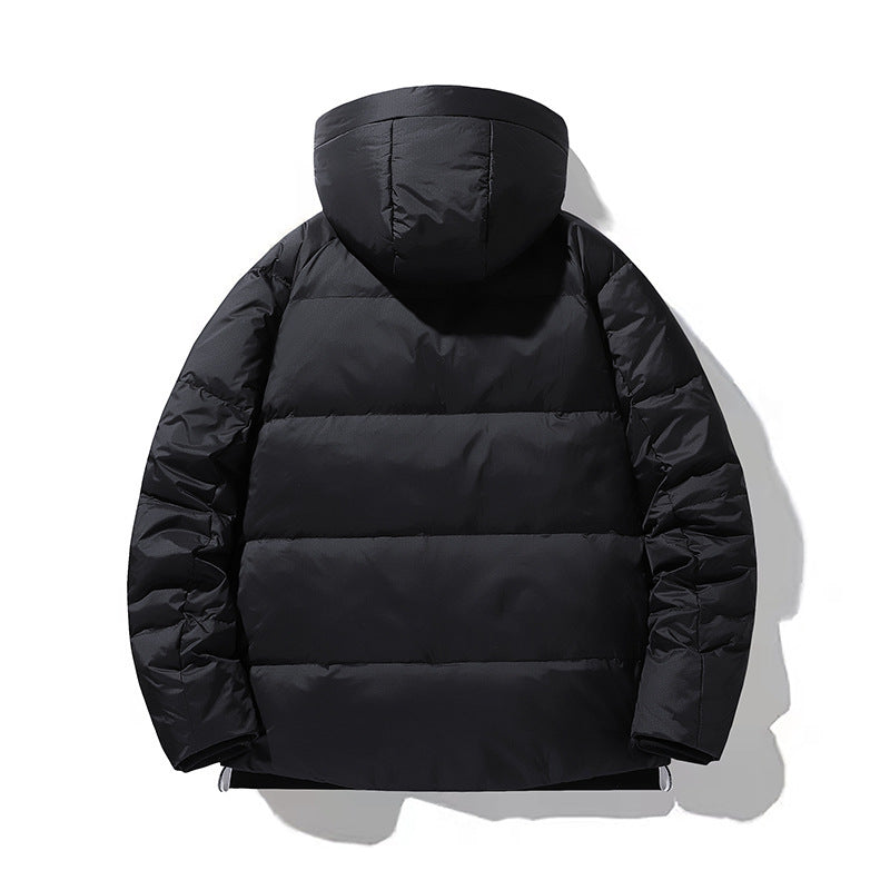 Men's Padded Hooded Jacket with Thermal Insulation and Stand-Up Collar Mune Fashion