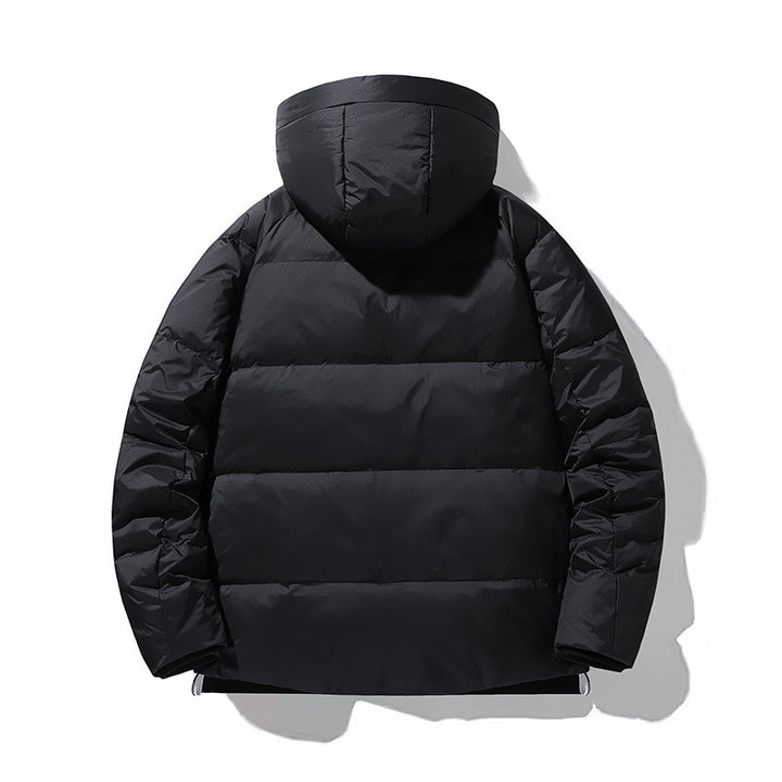 Men's Padded Hooded Jacket with Thermal Insulation and Stand-Up Collar Mune Fashion