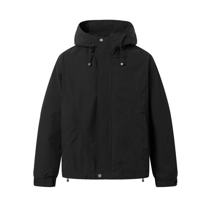 Unisex Short-cut water-resistant hooded jacket in boxy cut with drawstring and adjustable cuffs Mune Fashion